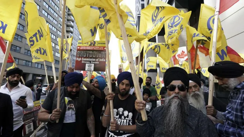 Last year, Sikh protesters gathered outside the Indian consulate in Toronto.